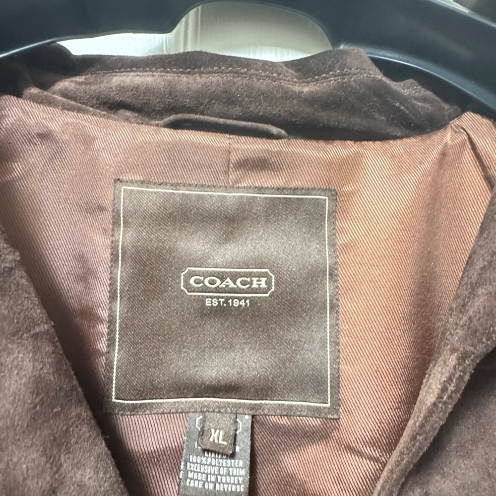 Coach Women's Suede Brown Leather Jacket - Picture 8 of 13